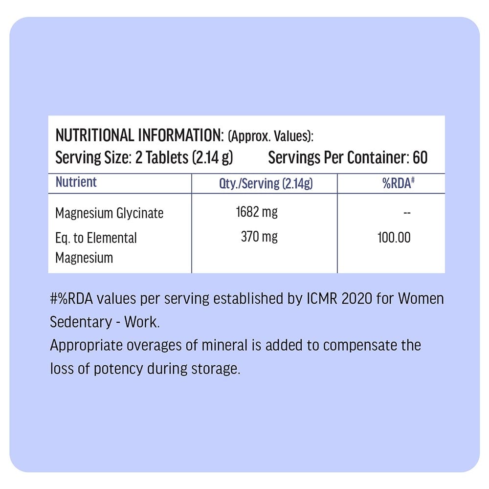 11 - HK Vitals Magnesium Glycinate,  Women  120 tablet(s)