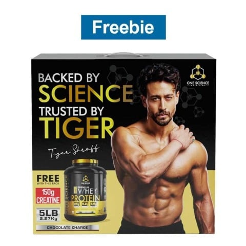 One Science 100% Premium Whey Protein,  5 lb  Chocolate Charge - with Free 150g Creatine 