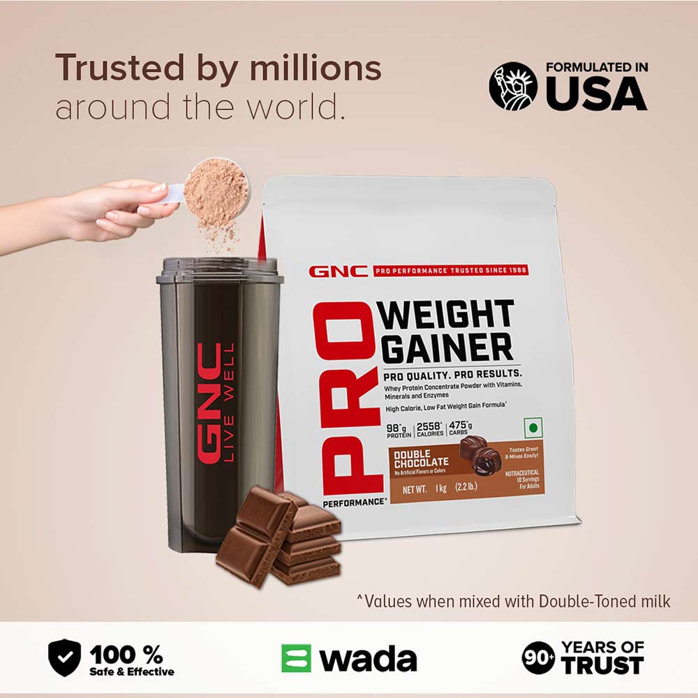 5 - GNC Pro Performance Weight Gainer,  2.2 lb  Double Chocolate 