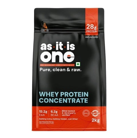 1 - AS-IT-IS Nutrition Whey Protein Concentrate 80%,  4.4 lb  Unflavoured 