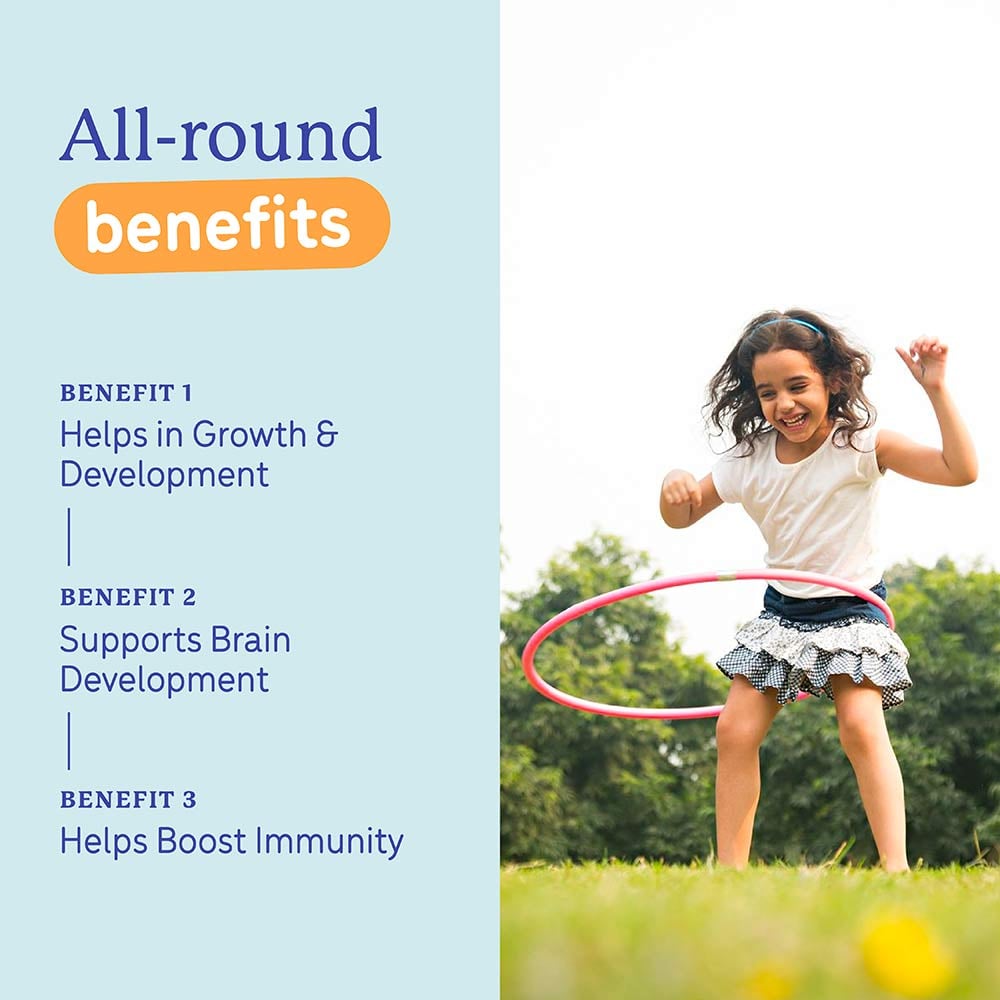 3 - Supermilk Gritzo Overall Growth for Boy/Girl 2-6 Yrs Protein & Nutrition Drink Mix,  800 g  Double Chocolate