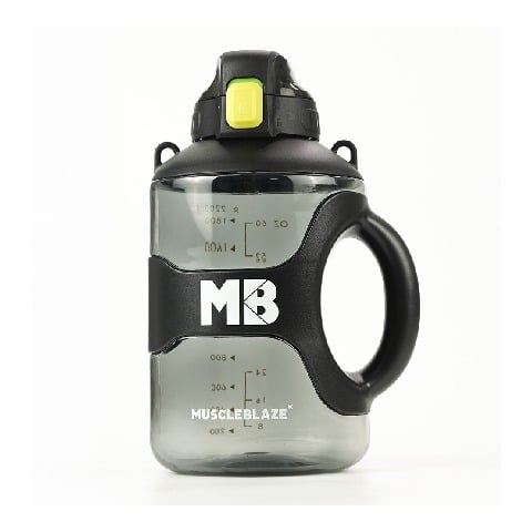 1 - MuscleBlaze Gym Gallon Water Bottle,  Black  2.2 L 