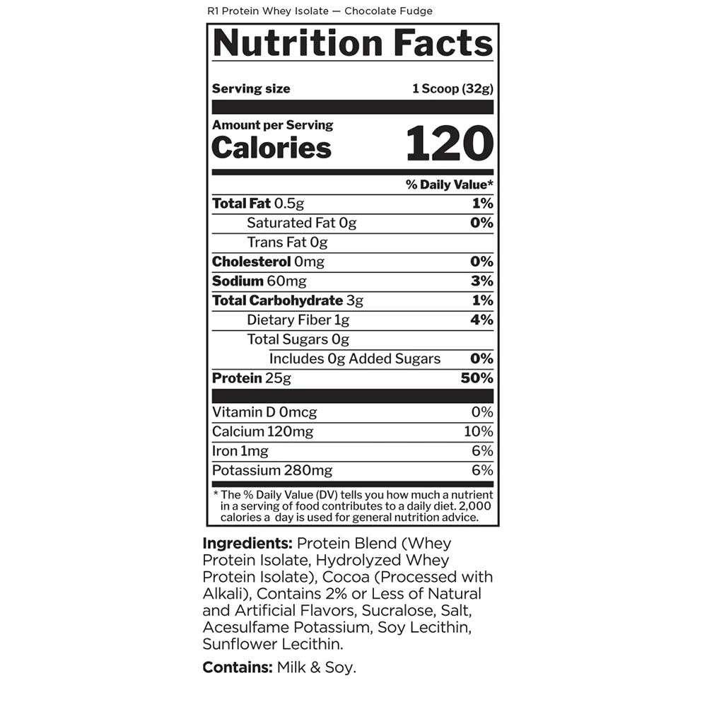4 - Rule One R1 Protein,  1.98 lb  Chocolate Fudge 