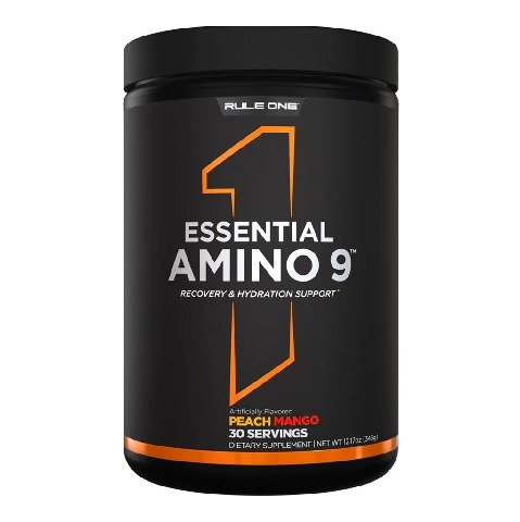 1 - Rule One Essential Amino9,  0.76 lb  30 Servings  Peach Mango 