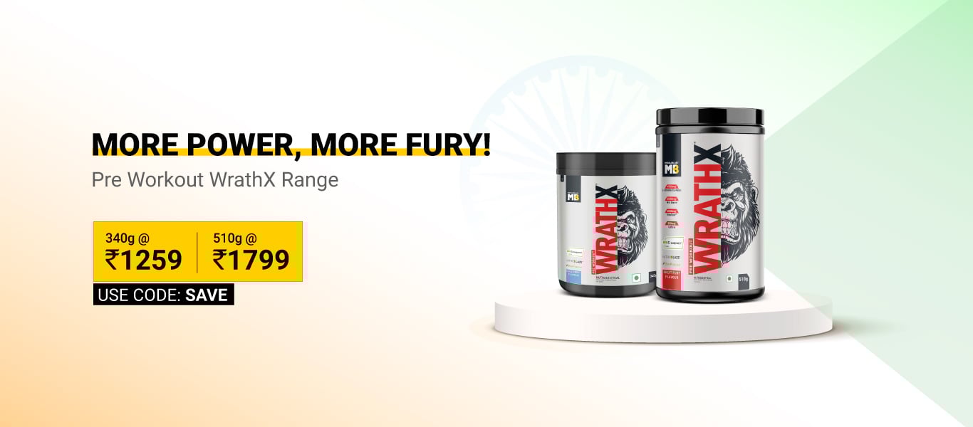 Pre Workout WrathX Range - 340g @ 1259 & 510g @ 1799, Use Code: SAVE