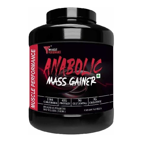 1 - Muscle Performance Anabolic Mass Gainer,  5.5 lb  Creamy Vanilla 