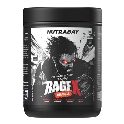 1 - Nutrabay RageX Pre Workout, 0.79 lb Orange