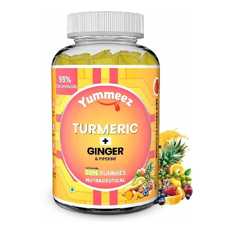 1 - Naturyz Turmeric + Ginger & Piperine Mix Fruit,  30 gummies 