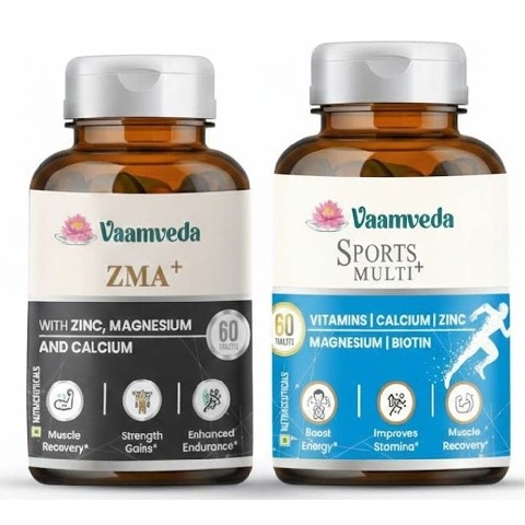 1 - Vaamveda ZMA+ & Sports Multi+ Combo, 60 tablet(s) Unflavoured