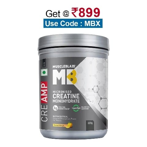 MuscleBlaze Creatine Monohydrate CreAMP,  Sunset Mango  0.71 lb 