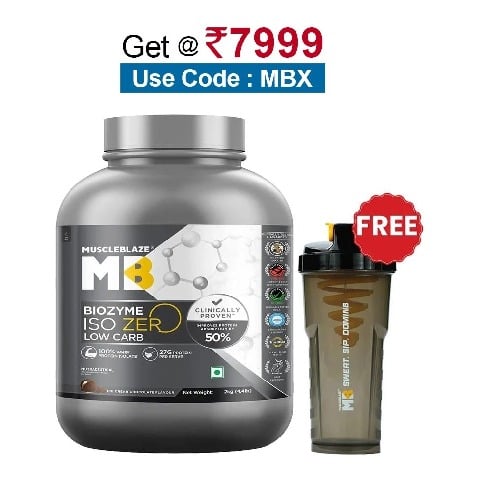 MuscleBlaze Biozyme Iso-Zero,  4.4 lb  Low Carb Ice Cream Chocolate 