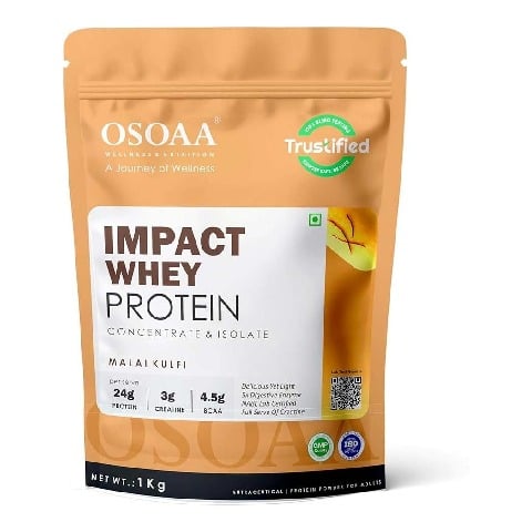 1 - Osoaa Impact Whey Protein,  2.2 lb  Malai Kulfi 