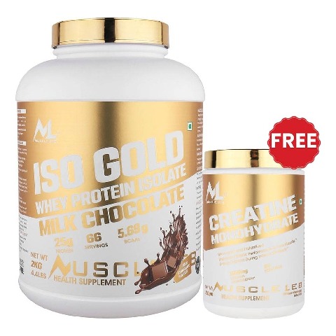 Muscle Leb Iso Gold Whey Protein Isolate,  4.4 lb  Milk Chocolate 