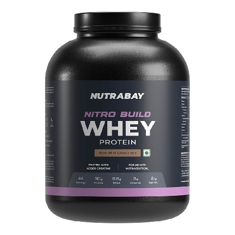 1 - Nutrabay Pro Nitro Build Whey Protein, 4.4 lb Rich Milk Chocolate