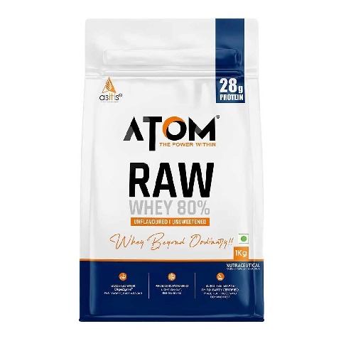 1 - AS-IT-IS Nutrition ATOM Raw Whey Protein,  2.2 lb  Unflavoured 