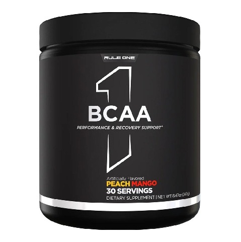 1 - Rule One BCAA, 0.52 lb 30 Servings Peach Mango