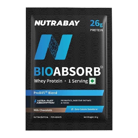 1 - Nutrabay BioAbsorb Whey Protein,  0.07 lb  Milk Chocolate 