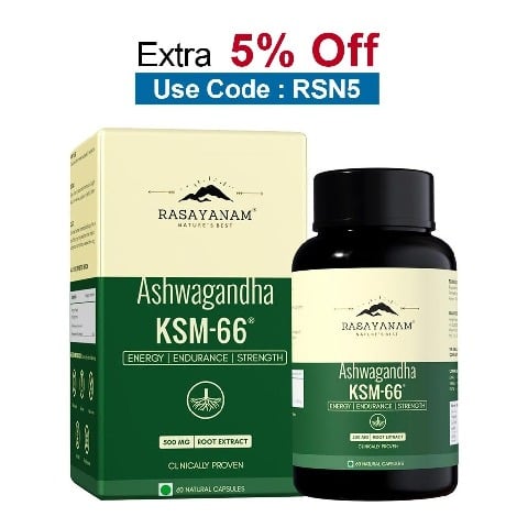 Rasayanam Ashwagandha KSM-66, 60 capsules