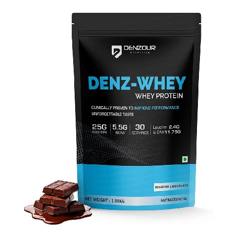 1 - Denzour Nutrition Denz-Whey Protein,  2.38 lb  Belgium Chocolate 