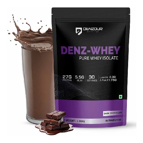 1 - Denzour Nutrition Denz-Whey Pure Isolate Protein, 2.38 lb Dark Chocolate