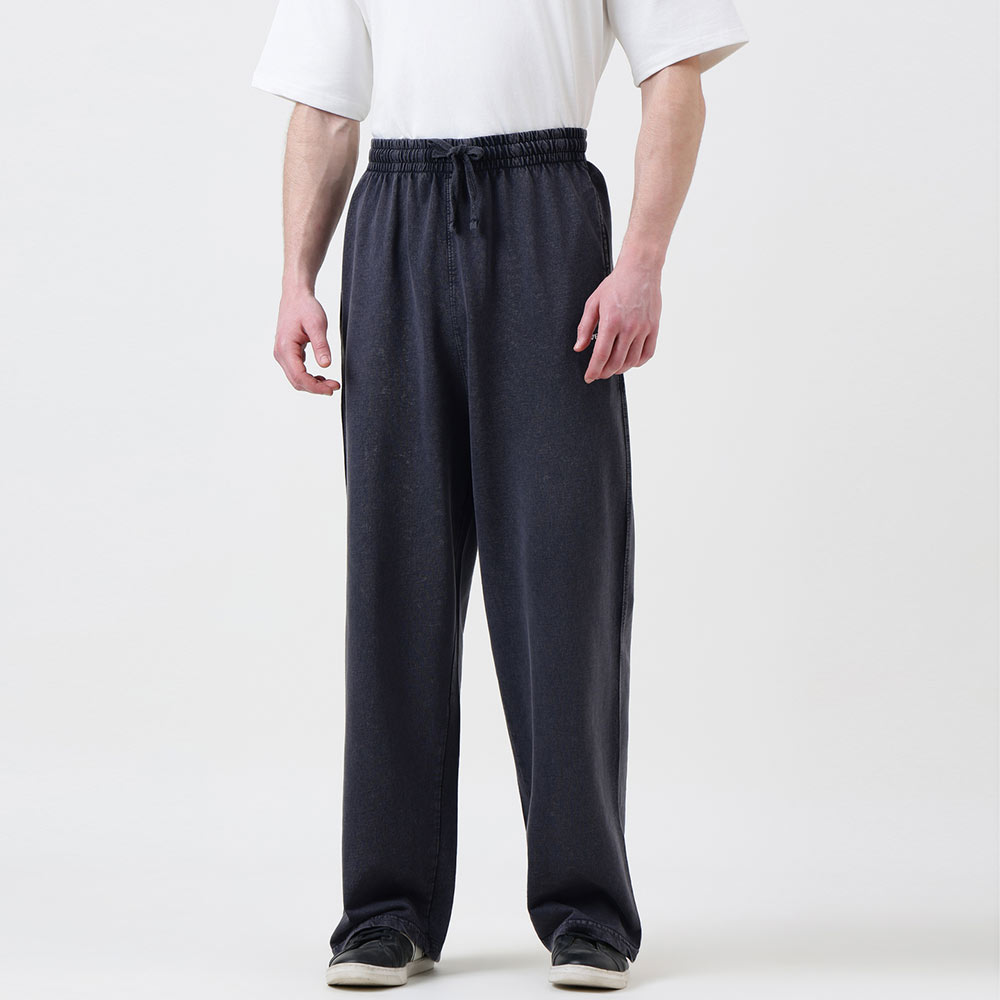 5 - MuscleBlaze Washed Oversized Joggers,  Light Charcoal Grey  Medium