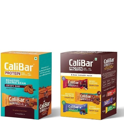 1 - Calibar Protein Bar 10g Protein,  12 bar(s)  Roasted Coffee Bean (Pack of 6)+ 6-Bar Variety Pack (Assorted) 