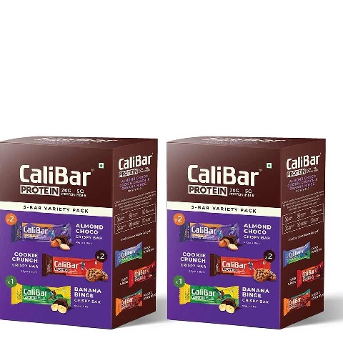 1 - Calibar Protein Bar 20g Protein, 5 bar(s) Variety Pack (Pack of 2)
