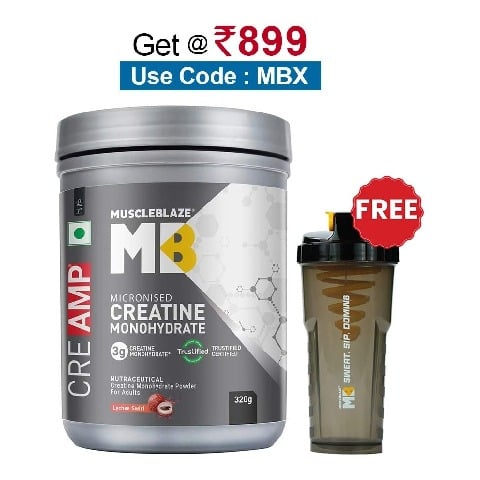 MuscleBlaze Creatine Monohydrate CreAMP,  Lychee Swirl  0.71 lb 