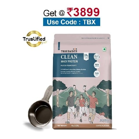 TrueBasics Clean Whey Protein (Isolate),  2.2 lb  Coffee 