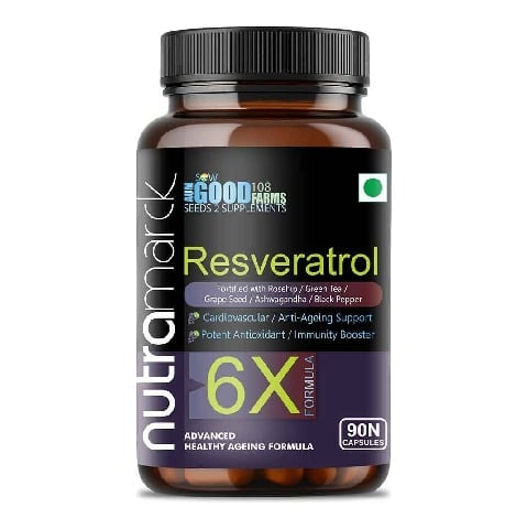 1 - NutraMarck Resveratrol 6X, 90 capsules