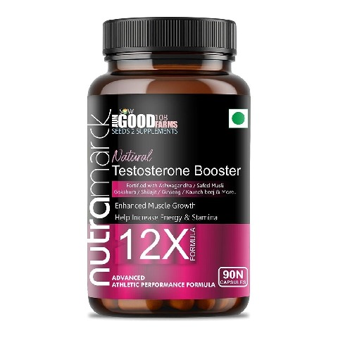 1 - NutraMarck Testosterone Booster 12X,  90 capsules  Unflavoured 