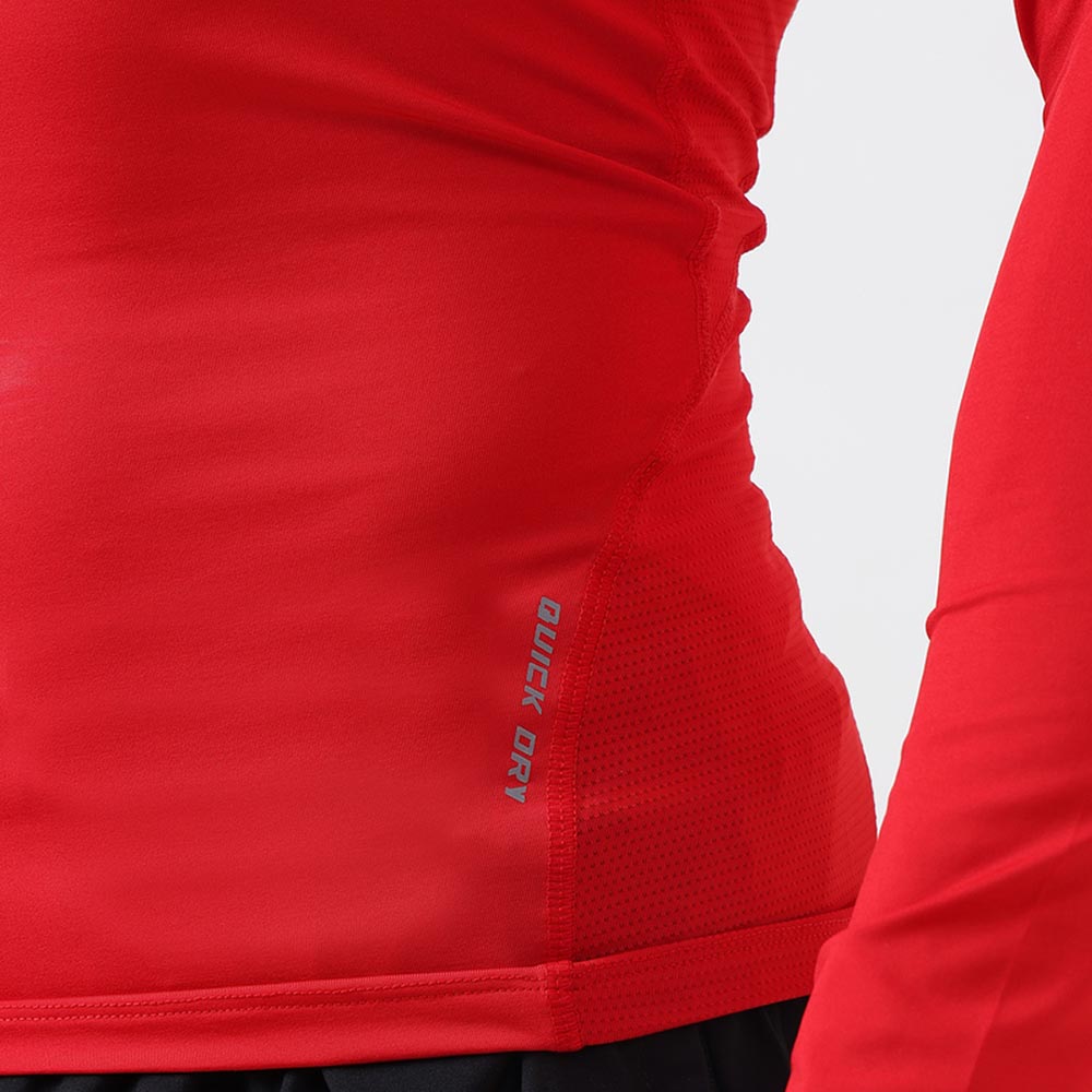 7 - MuscleBlaze Air Tech Compression MuscleTee Full Sleeve,  Small  Red