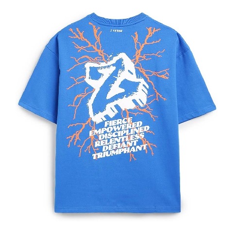 5 - MuscleBlaze Z-Verse T-Shirt, XL Royal Blue