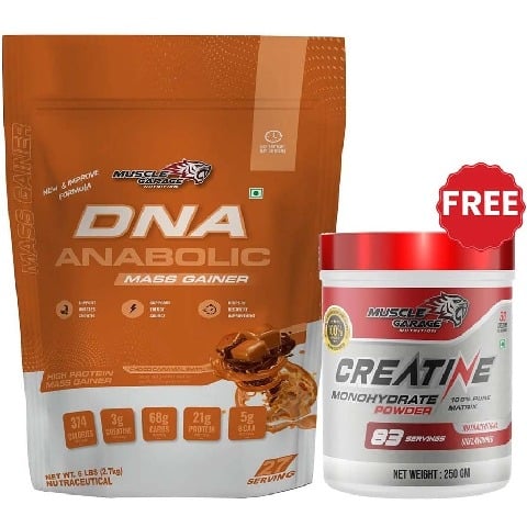 Muscle Garage DNA Anabolic Mass Gainer, 6 lb Choco Caramel