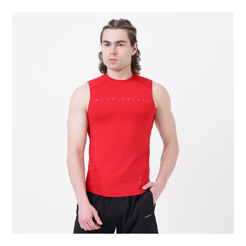 1 - MuscleBlaze Air Tech Compression MuscleTank, Small Red