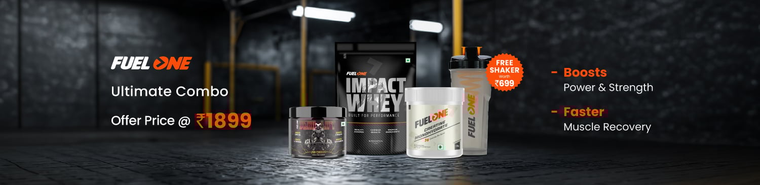 Fuel One Impact Whey Protein 1kg Chocolate & Creatine Monohydrate 100g & Dead-Lift Pre Workout 100g Combo | Offer Price - 1899