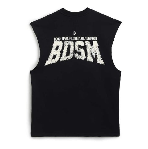 1 - MuscleBlaze B.D.S.M Oversized Tank,  Small  Black 