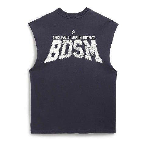 1 - MuscleBlaze B.D.S.M Oversized Tank,  Large  Charcoal 