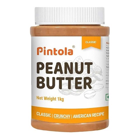 1 - Pintola Classic Peanut Butter,  1 kg  Crunchy 