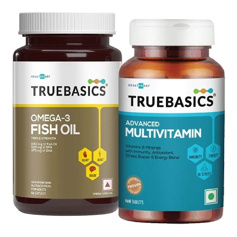 TrueBasics Fish Oil & Multivitamin 60 tablet Combo