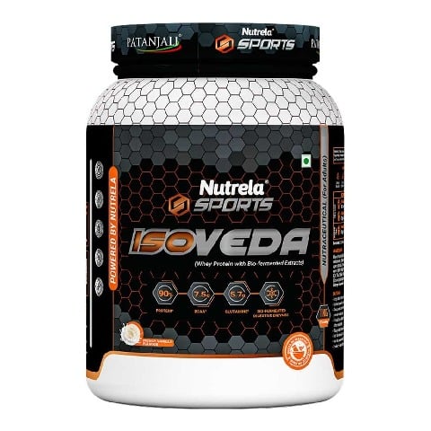 1 - Nutrela Sports Patanjali Isoveda Whey Protein Isolate, 2.2 lb French Vanilla