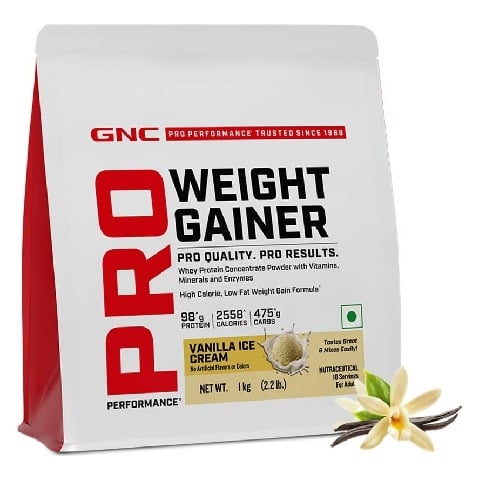 1 - GNC Pro Performance Weight Gainer,  2.2 lb  Vanilla Ice Cream 