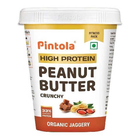 1 - Pintola High Protein Peanut Butter, 1 kg Organic Jaggery Crunchy