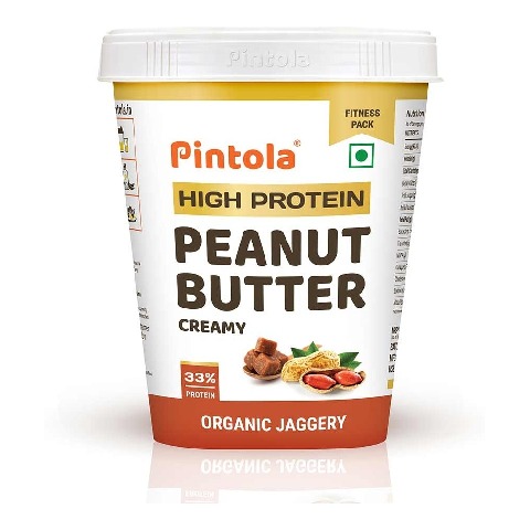 1 - Pintola High Protein Peanut Butter,  0.510 kg  Organic Jaggery Creamy 