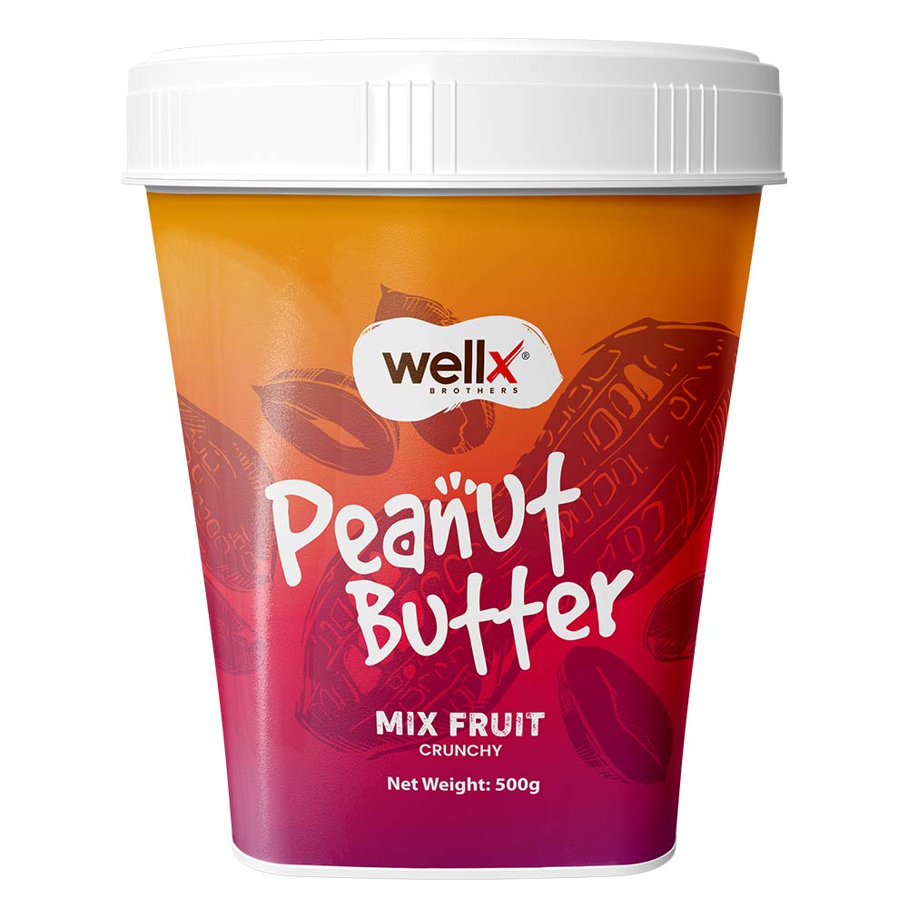 WellX Peanut Butter, 500 g Mix Fruit Crunchy-image-28