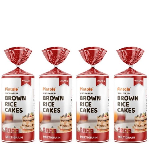 1 - Pintola Wholegrain Brown Rice Cakes,  Multigrain (Pack of 4)  125 g 