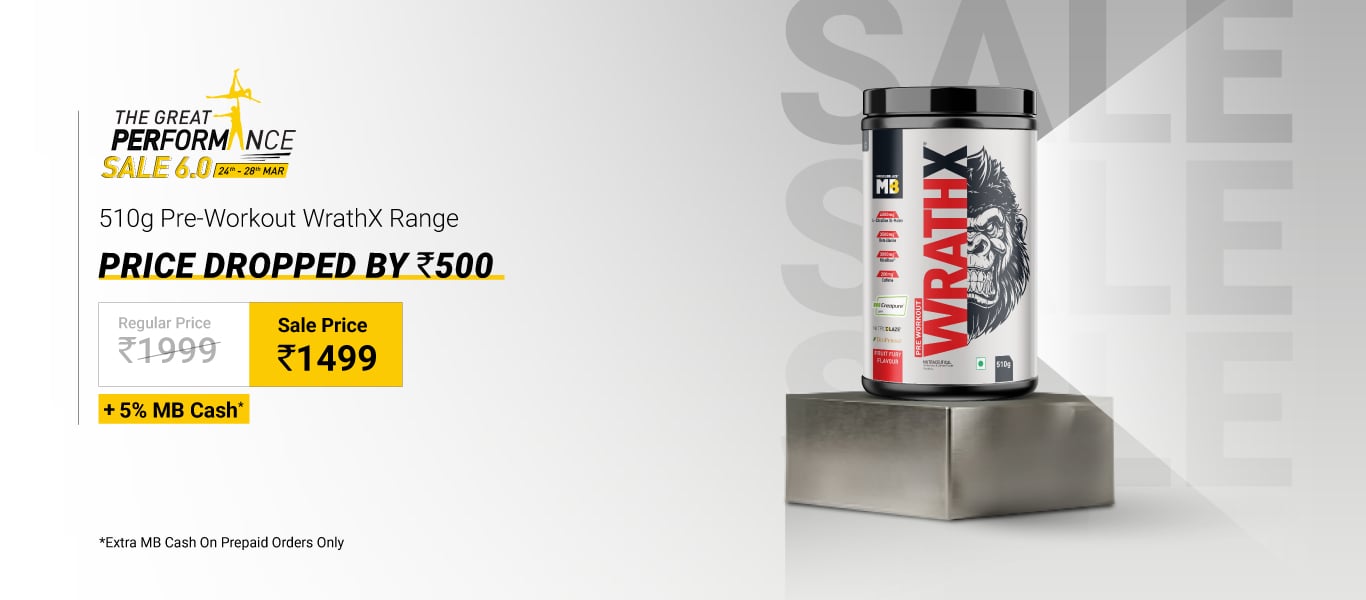 510g pre Workout WrathX Range @ 1499 + 5% MB Cash