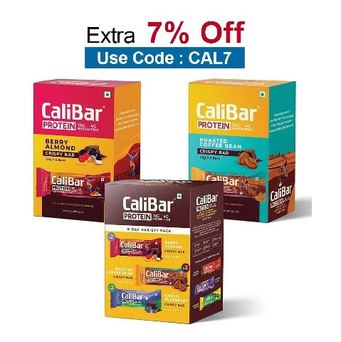 Calibar Protein Bar 10g Protein,  18 bar(s)  Berry Almond & Roasted Coffee Bean (Pack of 6 Each)+ 6-Bar Variety Pack (Assorted) 