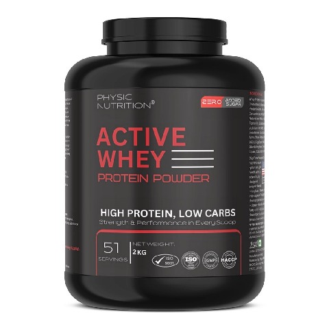1 - Physic Nutrition Active Whey Protein Powder, 4.4 lb Vanilla