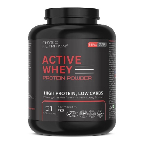 1 - Physic Nutrition Active Whey Protein Powder, 4.4 lb Kesar Kulfi